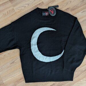 Killstar Selena Knit Sweater Goth Unisex Moon Grunge Punk Alternative